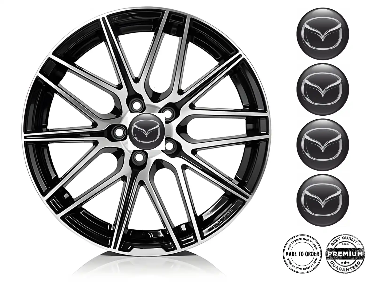Mazda Pegatina de Tapacubos Estilo Logos de Cúpula Custom